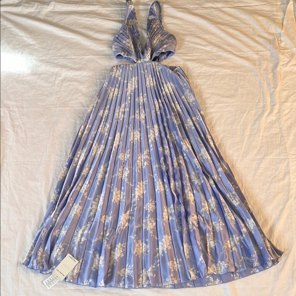 Abercrombie & Fitch Blue Floral Long Sleeve Dress - Picture 3 of 7